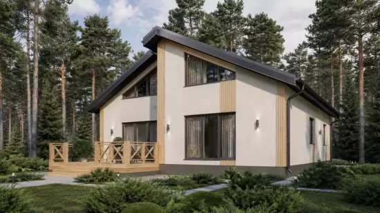 дом из газоблока Скандинавия 140м2